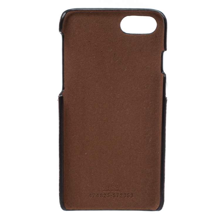 Pre Owned Gucci Pink Leather Blind For Love iPhone 7 Case