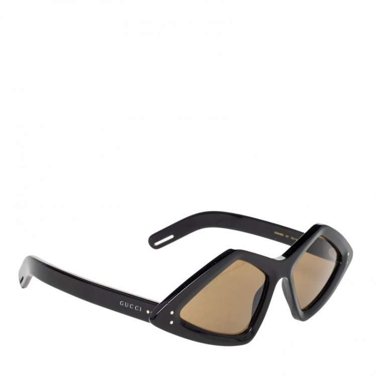 Gucci Black/Brown GG0496S Diamond Unisex Sunglasses 