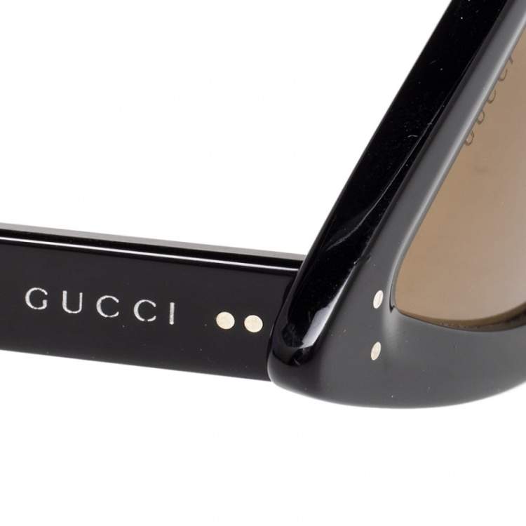 Gucci Black/Brown GG0496S Diamond Unisex Sunglasses 