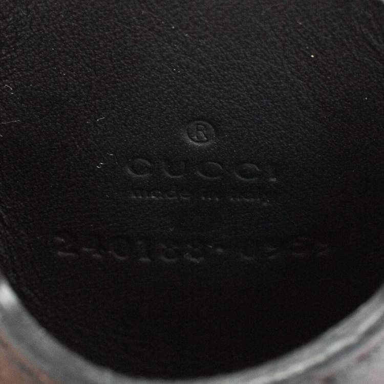 Pre Owned Gucci Black Guccissima Leather Leather iPhone Case