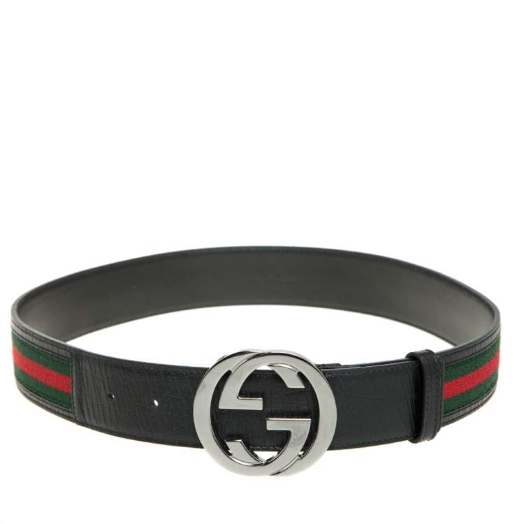 Black Gucci Belt Red And Green
