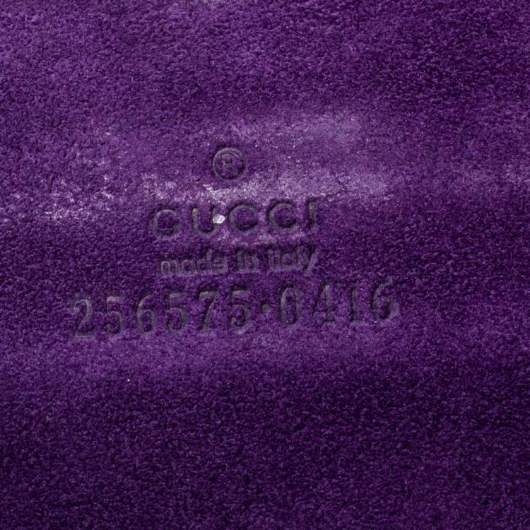 Pre Owned Gucci Purple Microguccissima Leather Tablet Case