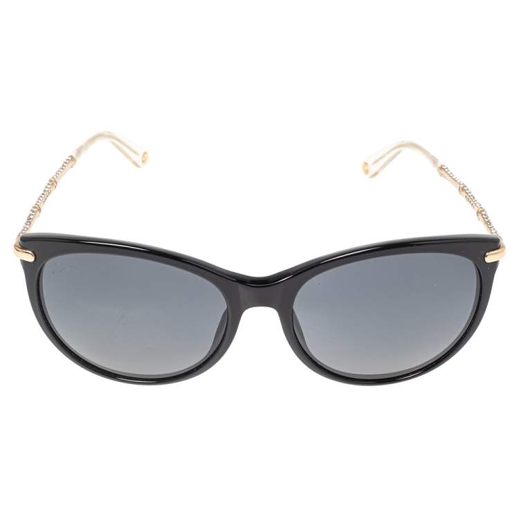 Kejser Indføre sur Gucci Black Crystal Bamboo / Grey Gradient GG 3771 NS Cat Eye Sunglasses  Gucci | TLC