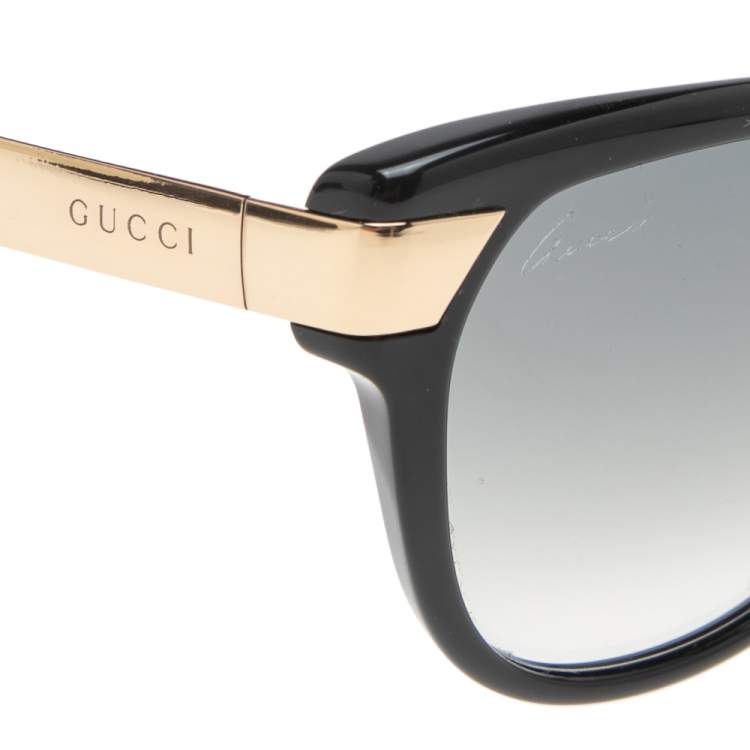 Pre Owned Gucci Black Acetate GG3651/S Gradient Cat Eye Sunglasses