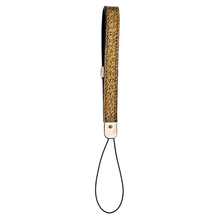 Pre Owned Gucci Metallic Leather Phone Strap