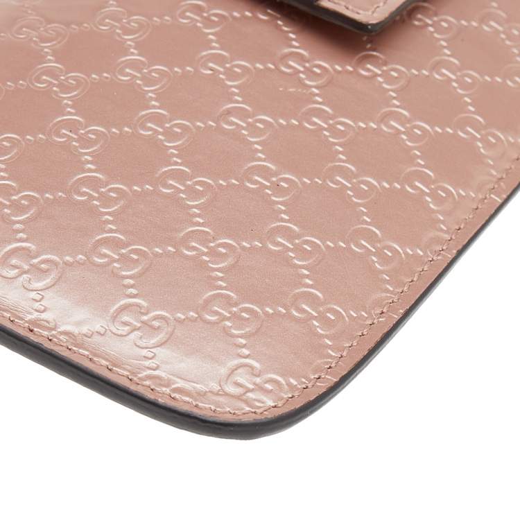 Pre Owned Gucci Beige Microguccissima Patent Leather iPhone 3&4 Case