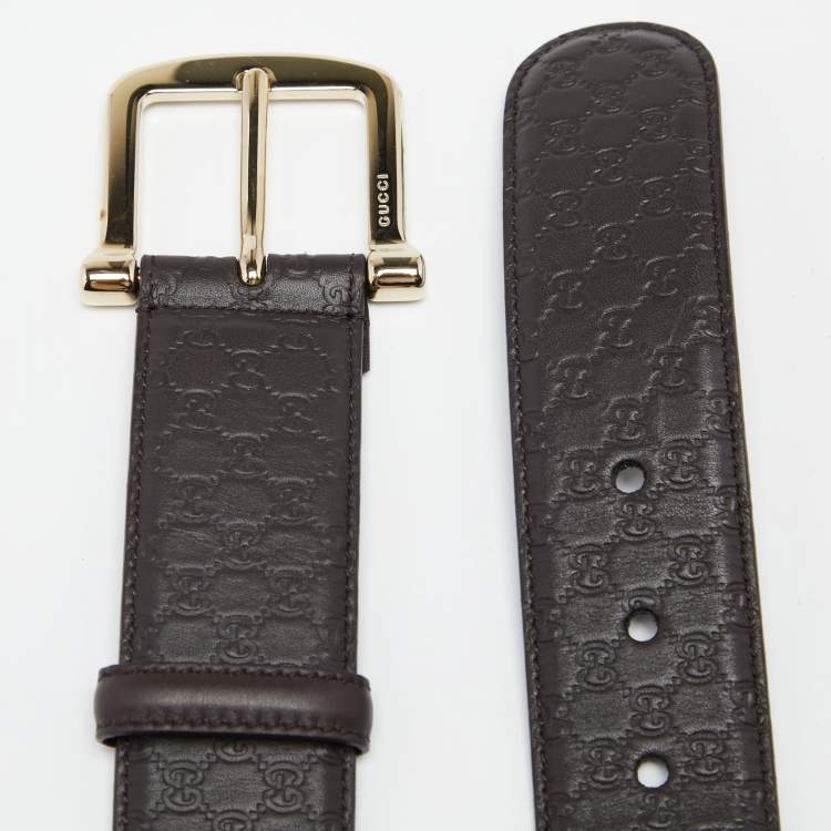 Gucci Micro Guccissima Embossed Leather Belt