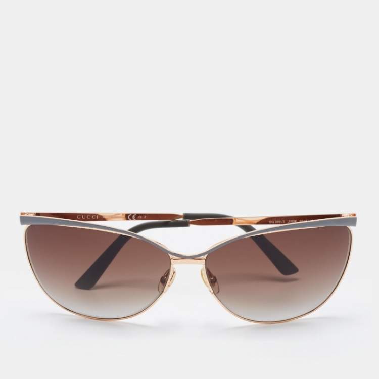 مملوكة مسبقًا Gucci Two Tone/Brown Gradient Gg 2891/S Aviators Sunglasses