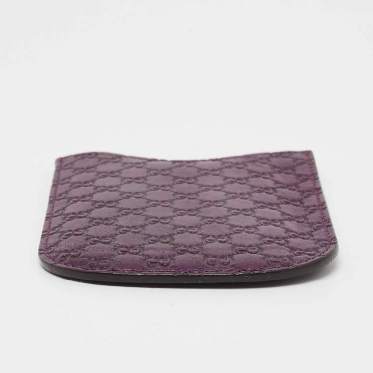 Pre Owned Gucci Purple Microguccissima Leather Blackberry Phone Case