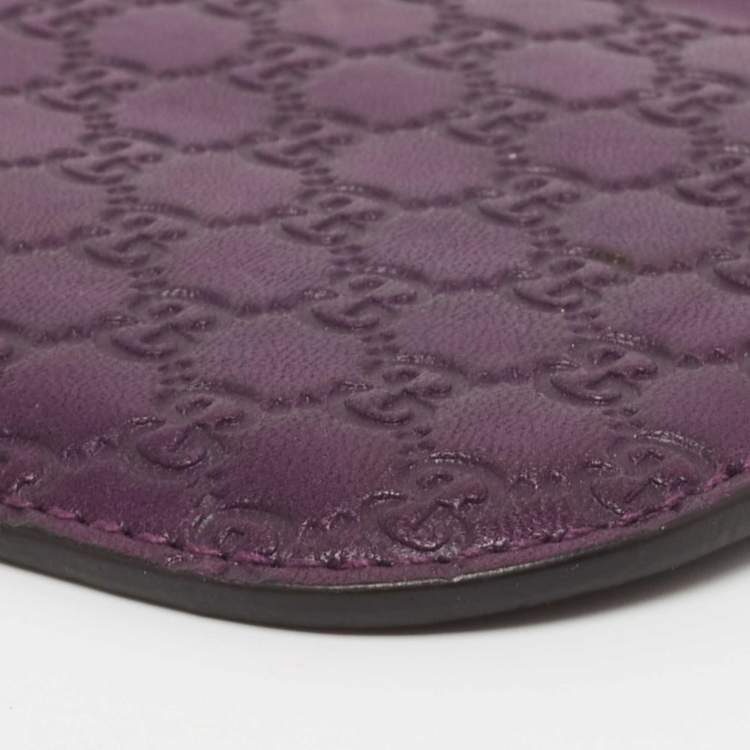 Pre Owned Gucci Purple Microguccissima Leather Blackberry Phone Case
