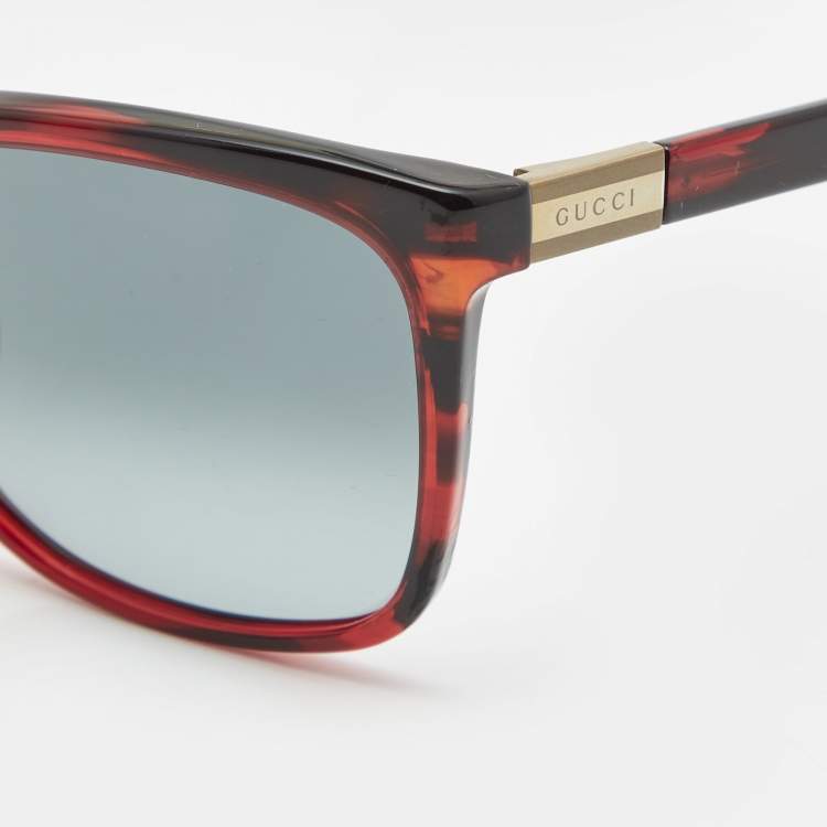 Pre Owned Gucci Red/Black GG3522/B/F/S Gradient Sunglasses
