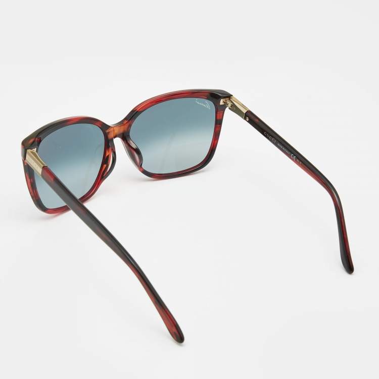 Pre Owned Gucci Red/Black GG3522/B/F/S Gradient Sunglasses