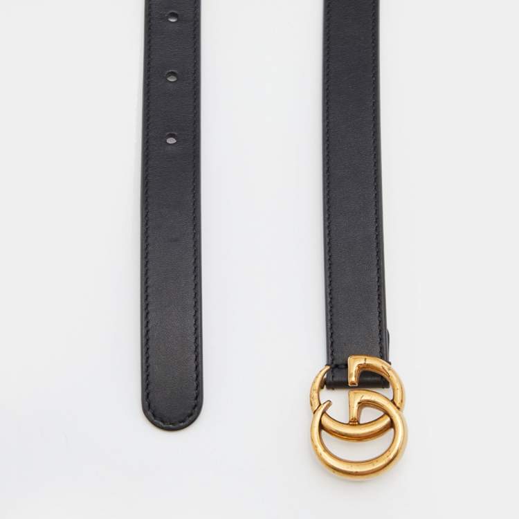 Gucci Leather Belt with Double G Buckle