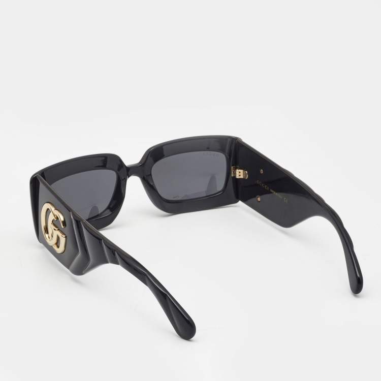 مملوكة مسبقًا Gucci Black GG0811S Rectangle Sunglasses