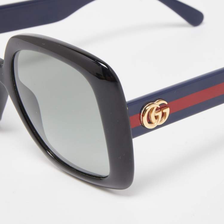 Pre Owned Gucci Black GG Oversized Sunglasses