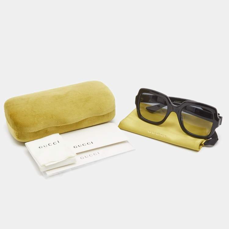 Pre Owned Gucci Black Gradient Square Sunglasses 