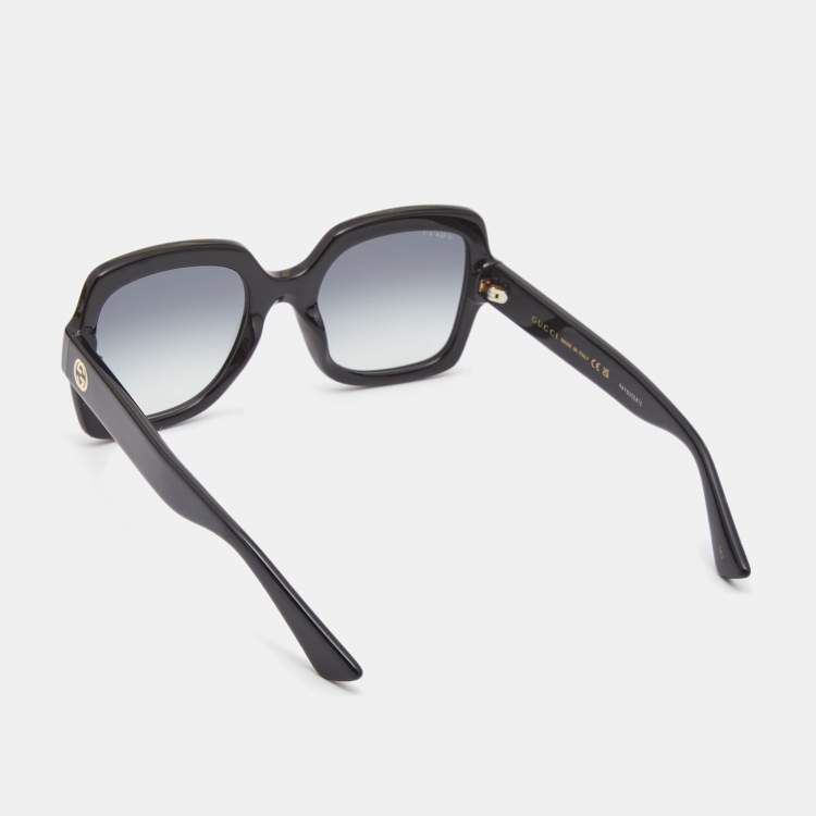 Pre Owned Gucci Black Gradient Square Sunglasses 