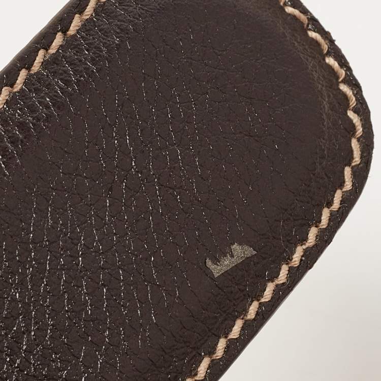 Pre Owned Gucci Beige/Brown GG Canvas and Leather G Buckle Belt 85CM