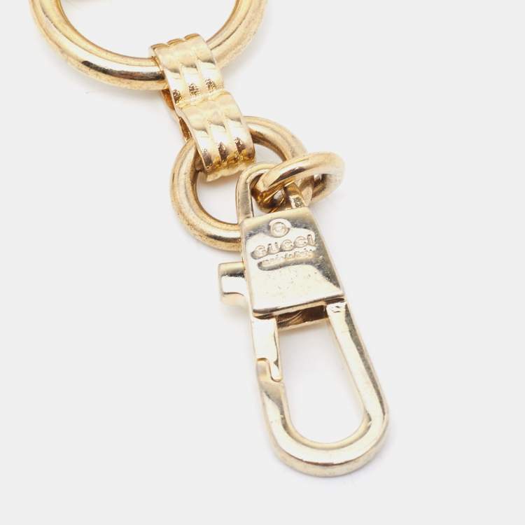 Pre Owned Gucci Gold Tone Horsebit Chain Belt