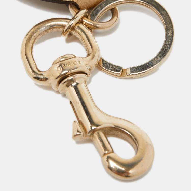 Pre Owned Gucci Brown/Beige GG Supreme Lulu French Poodle Bag Charm 