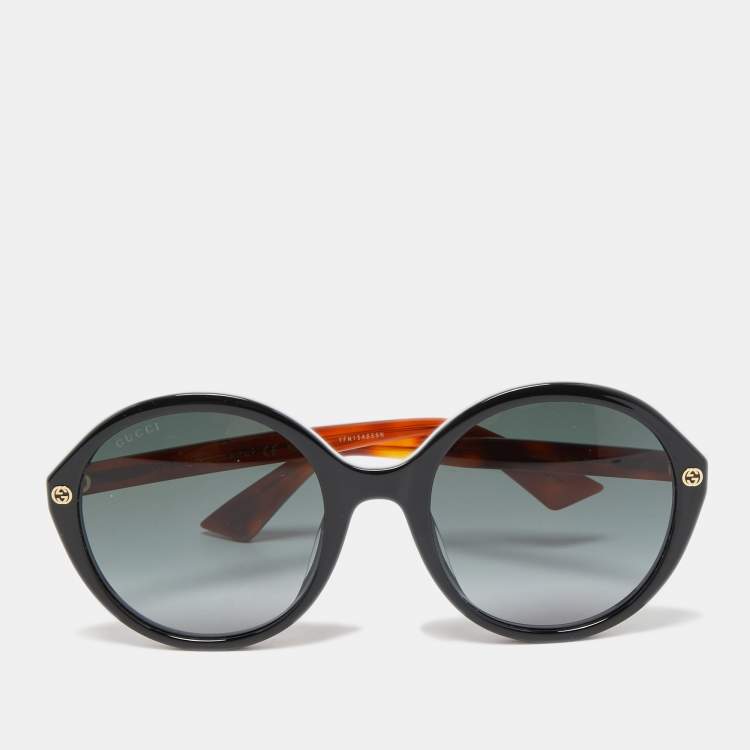 Pre Owned Gucci Black/Brown Interlocking G Gradient Sunglasses