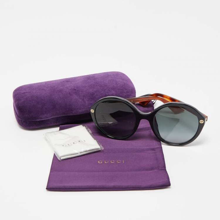 Pre Owned Gucci Black/Brown Interlocking G Gradient Sunglasses