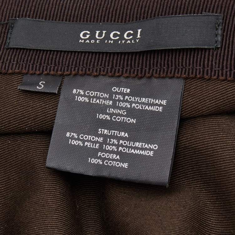 Pre Owned Gucci Brown GG Canvas Eyelet Detail Military Hat S
