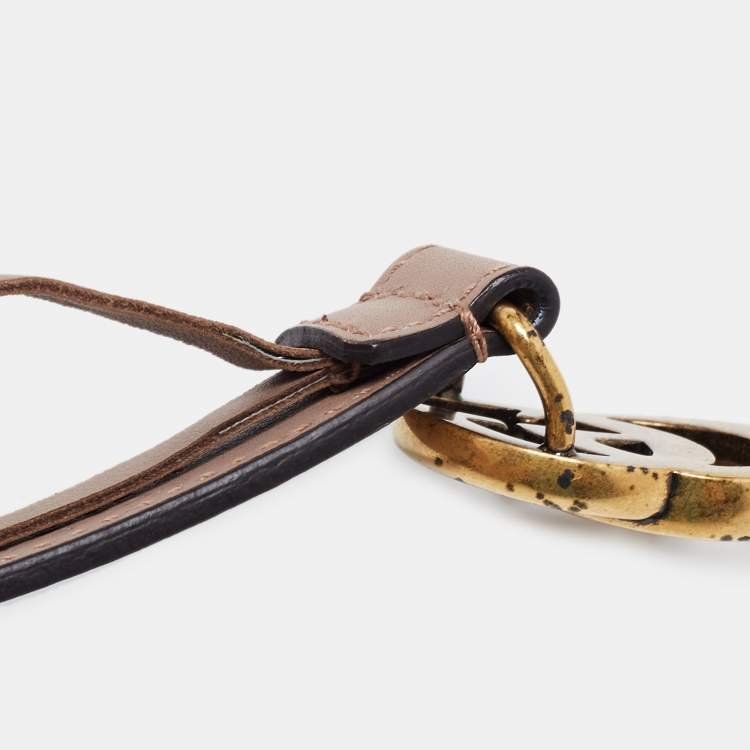 Pre Owned Gucci Dusty Pink Leather Double G Buckle Slim Belt 85CM