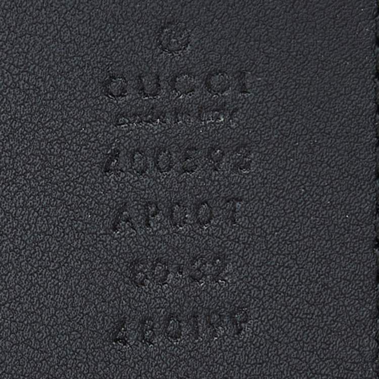 Pre Owned Gucci Black Leather GG Marmont Buckle Belt 80CM