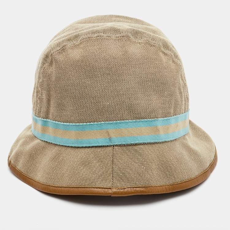 Pre Owned Gucci Beige GG Canvas Bucket Hat XL
