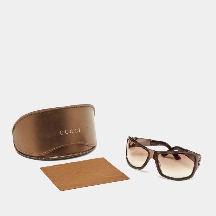 Pre Owned Gucci Bronze Interlocking G Gradient Sunglasses