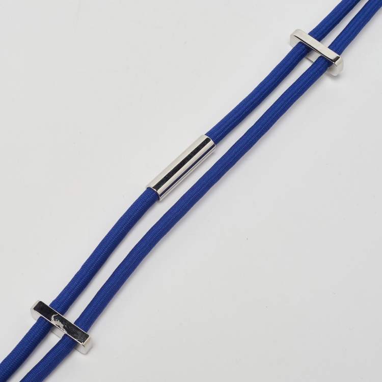 Pre Owned Gucci Electric Blue Nylon Rope Belt 90 CM