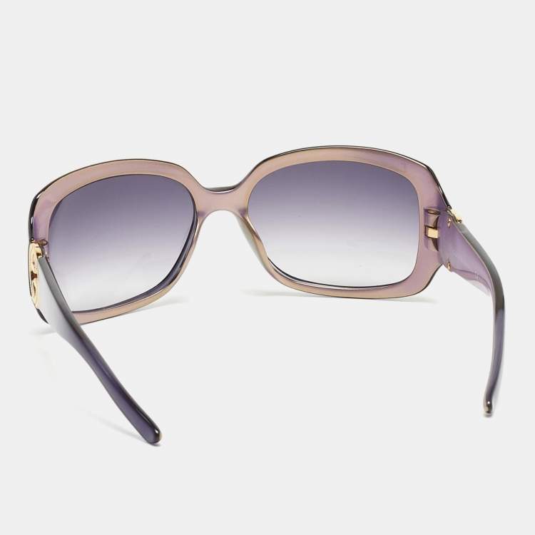 Pre Owned Gucci Purple Acetate GG3164/S Oversize Sunglasses