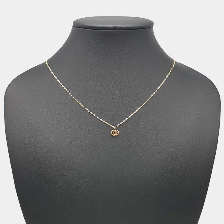 Gucci GG Running Yellow Gold Pendant Necklace