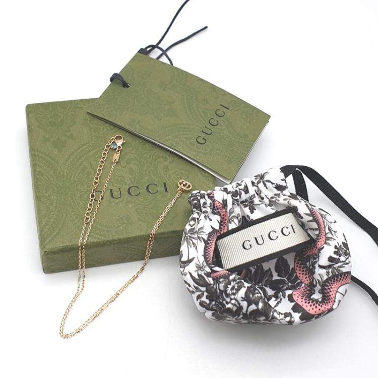 Pre Owned Gucci GG Running 18K Yellow Gold Necklace