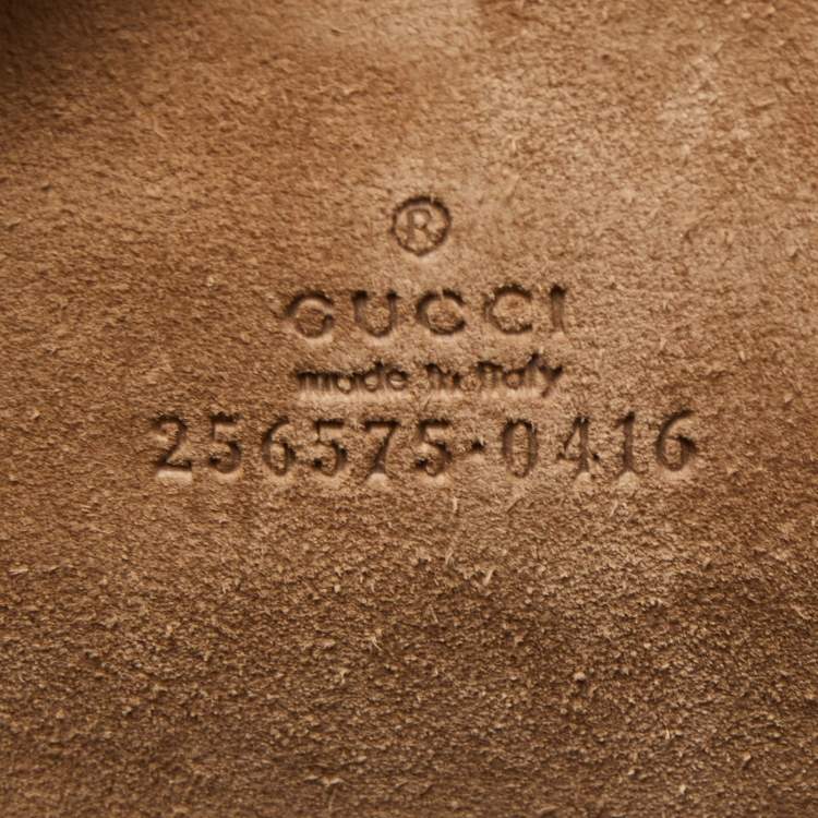 Pre Owned Gucci Gold GG Imprime Canvas and Leather iPad Case