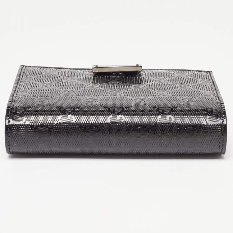 Pre Owned Gucci Black GG Imprime Coated Canvas Agenda Planner 