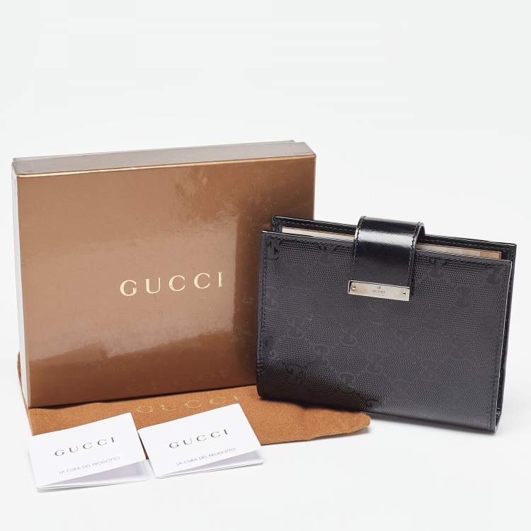 Pre Owned Gucci Black GG Imprime Coated Canvas Agenda Planner 