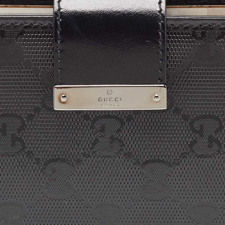 Pre Owned Gucci Black GG Imprime Coated Canvas Agenda Planner 