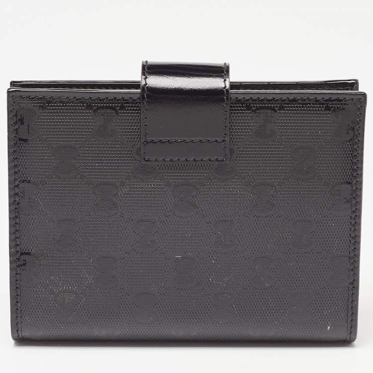 Pre Owned Gucci Black GG Imprime Coated Canvas Agenda Planner 