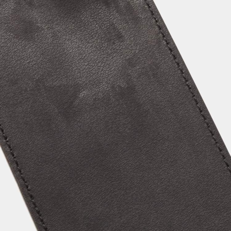 Pre Owned Gucci Black Leather GG Marmont Waist Belt 65CM