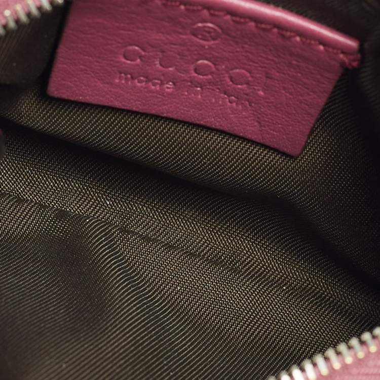 Pre Owned Gucci Beige/Purple GG Supreme Canvas Key Pouch