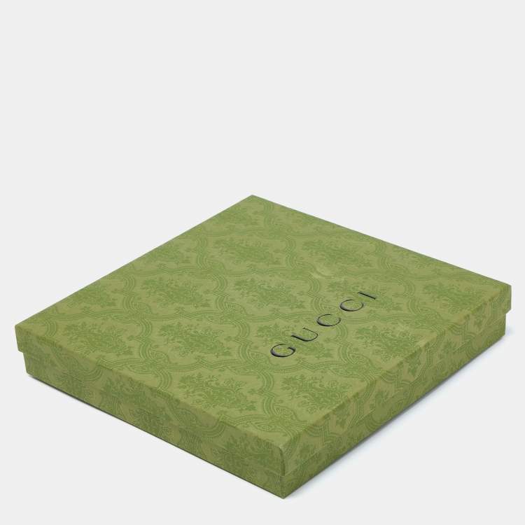 Pre Owned Gucci Grey GG Patterned Wool Fringed Scarf