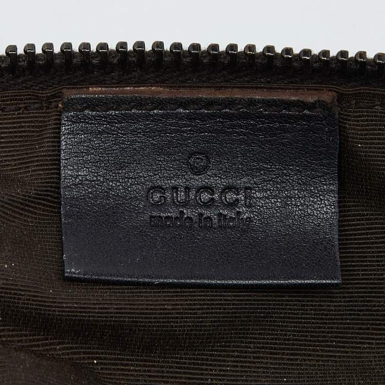 Pre Owned Gucci Beige GG Canvas and Leather Pencil Case