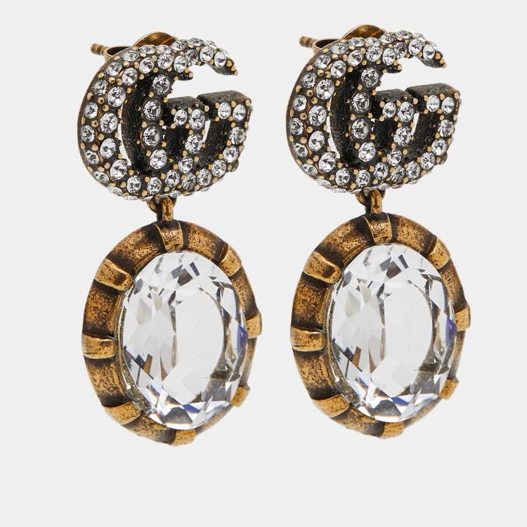 Gg crystal drop earrings sales