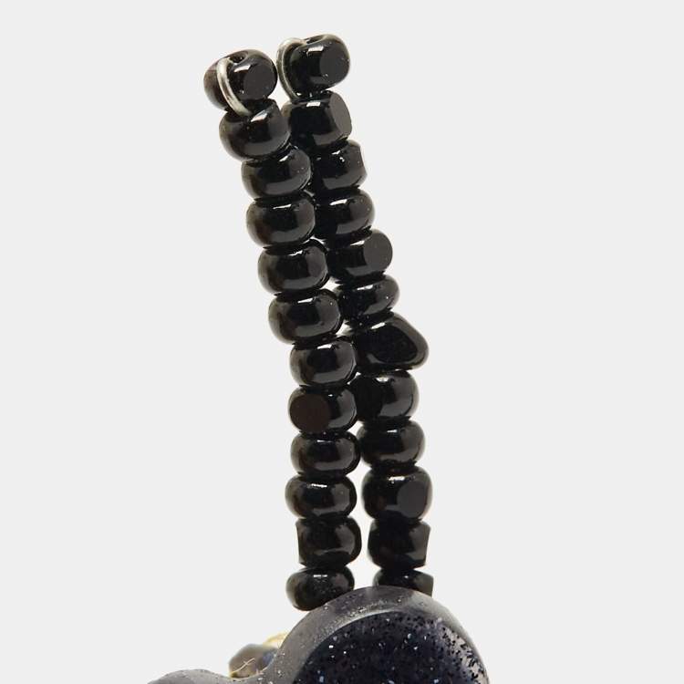 Pre Owned Gucci Bee Crystal Resin Two Tone Brooch