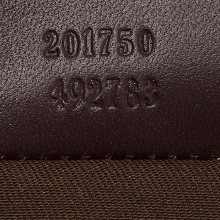 Pre Owned Gucci Dark Brown/Beige GG Supreme Canvas Laptop Case