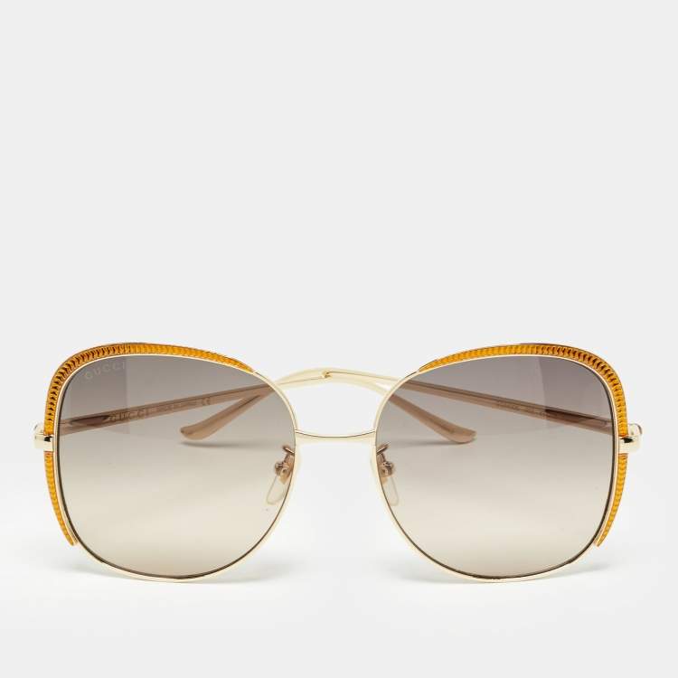 Gucci Gold Gradient GG0400S Oversized Sunglasses Gucci TLC