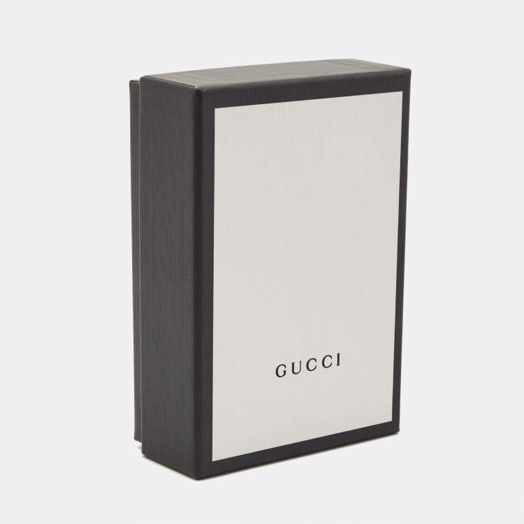 Pre Owned Gucci Black Leather GG Marmont Buckle Belt 95CM