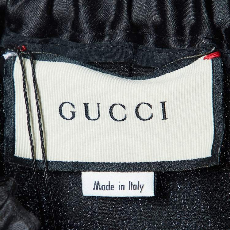 Pre Owned Gucci Black Silk Blend Loose Fit Trousers M